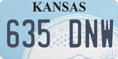 KS license plate 635DNW