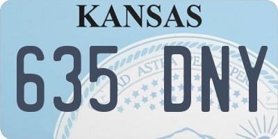 KS license plate 635DNY