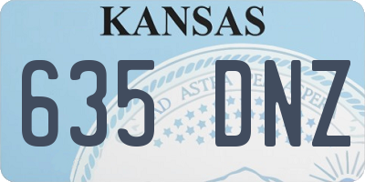 KS license plate 635DNZ