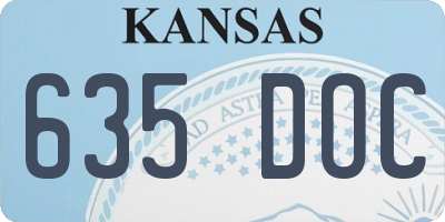 KS license plate 635DOC