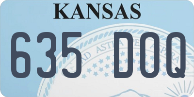 KS license plate 635DOQ
