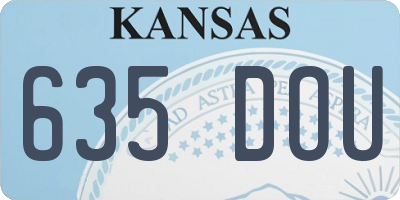 KS license plate 635DOU