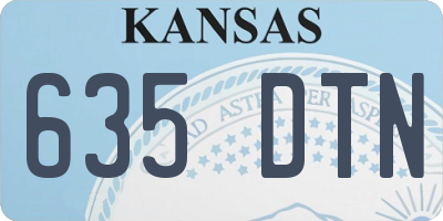 KS license plate 635DTN