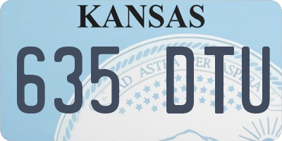 KS license plate 635DTU