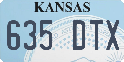 KS license plate 635DTX