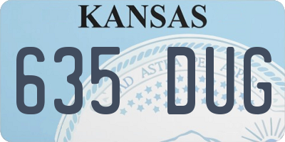 KS license plate 635DUG