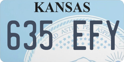 KS license plate 635EFY