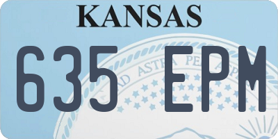 KS license plate 635EPM