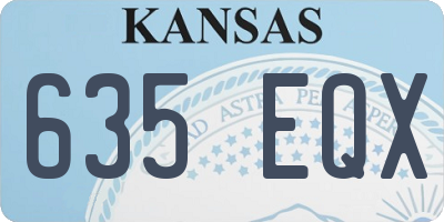 KS license plate 635EQX
