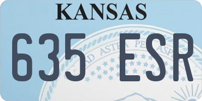 KS license plate 635ESR
