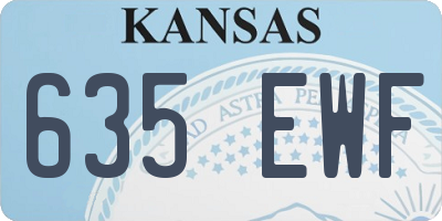KS license plate 635EWF