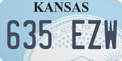 KS license plate 635EZW