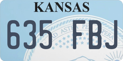 KS license plate 635FBJ