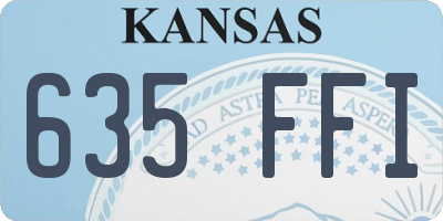 KS license plate 635FFI