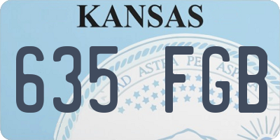 KS license plate 635FGB