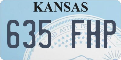 KS license plate 635FHP