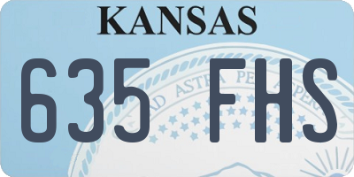 KS license plate 635FHS