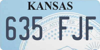 KS license plate 635FJF