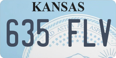 KS license plate 635FLV