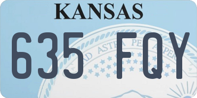 KS license plate 635FQY