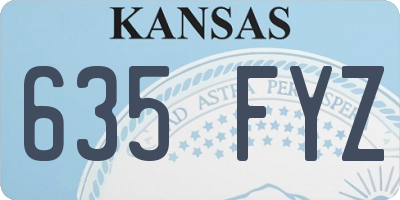 KS license plate 635FYZ