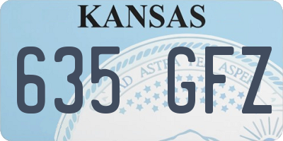 KS license plate 635GFZ