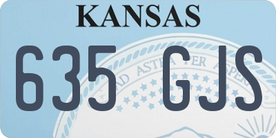 KS license plate 635GJS