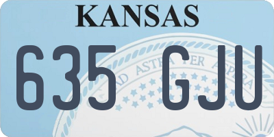 KS license plate 635GJU