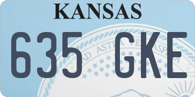 KS license plate 635GKE