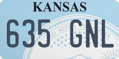 KS license plate 635GNL