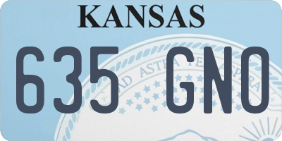 KS license plate 635GNO