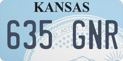 KS license plate 635GNR