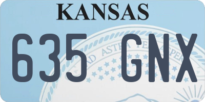 KS license plate 635GNX