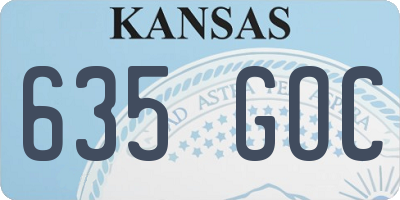 KS license plate 635GOC