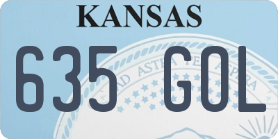 KS license plate 635GOL