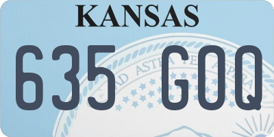 KS license plate 635GOQ
