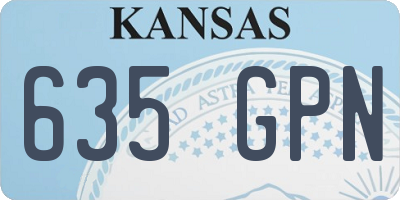 KS license plate 635GPN
