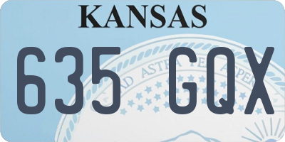 KS license plate 635GQX