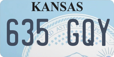 KS license plate 635GQY