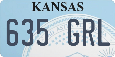 KS license plate 635GRL