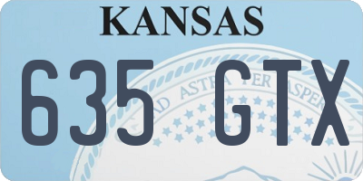 KS license plate 635GTX