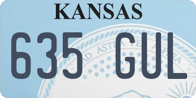KS license plate 635GUL