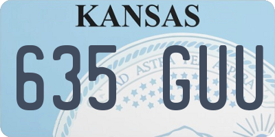 KS license plate 635GUU