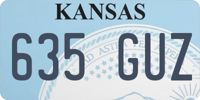 KS license plate 635GUZ