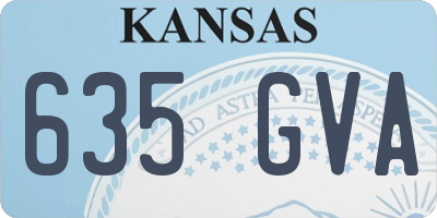 KS license plate 635GVA