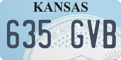KS license plate 635GVB