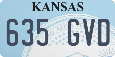 KS license plate 635GVD
