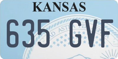 KS license plate 635GVF