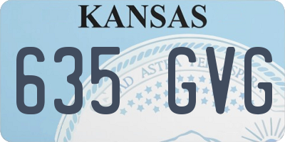 KS license plate 635GVG