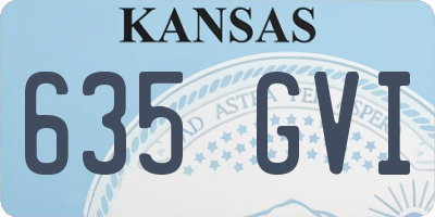 KS license plate 635GVI